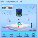 NDR 102B Portable Bluetooth Speaker Karaoke Microphone RGB Light and Tripod Stand - Tuzzut.com Qatar Online Shopping
