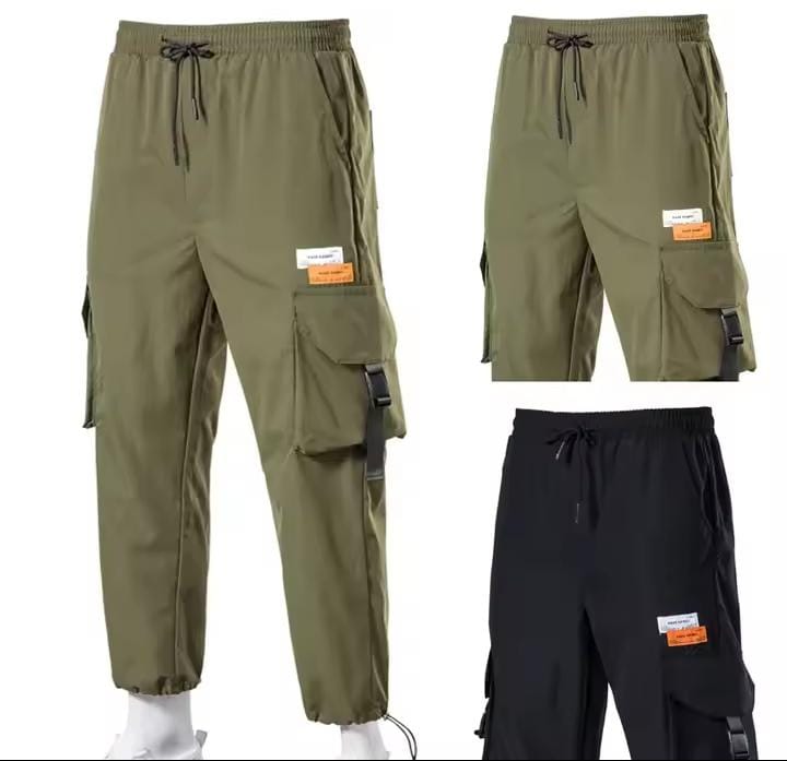 Men's Casual Multi-Pocket Work Pants Thin Drawstring Loose Fit Trousers Comfortable Breathable Summer Style X087391 Men's Casual Multi-Pocket Work Pants Thin Drawstring Loose Fit Trousers Comfortable Breathable Summer Style X087391