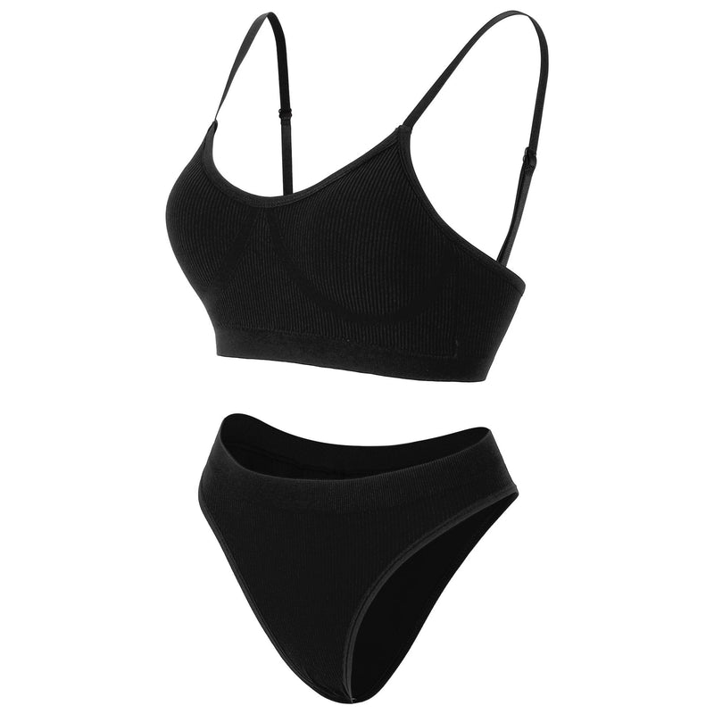 2 Pieces Seamless Lingerie for Women Comfortable Wire Free Bra and Panty Set  263420 - TUZZUT Qatar Online Shopping