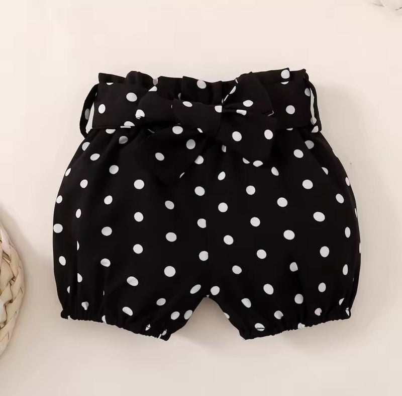 Baby 3PCS Print T-shirt+Polka Dots Shorts+Headwear Outfit Set   1205746 - TUZZUT Qatar Online Shopping