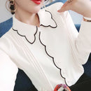 Women's Long Sleeve Solid Color Shirts & Blouses 333679 - TUZZUT Qatar Online Shopping