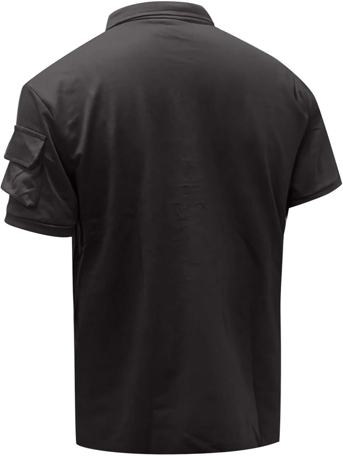 Men V Neck Stylish Short Sleeve Polo Shirt Button Sports T-Shirt with Pocket B717430 Men V Neck Stylish Short Sleeve Polo Shirt Button Sports T-Shirt with Pocket B717430