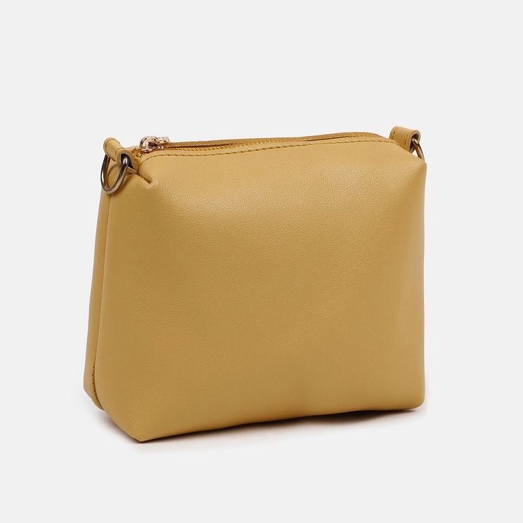 Light Brown Solid Small Hand Bag K7766 - TUZZUT Qatar Online Shopping