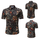 Latest shirt design for men summer fashion short sleeve casual man cotton shirt plus size men's shirt S4096357 - Tuzzut.com Qatar Online Shopping