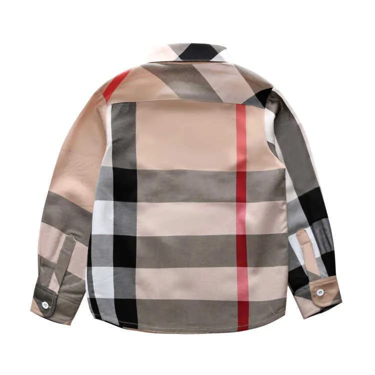 Children's Plaid Cotton Long-Sleeved Shirt and Bottom Set Casual Boys' Clothing Set X3028913 Children's Plaid Cotton Long-Sleeved Shirt and Bottom Set Casual Boys' Clothing Set X3028913