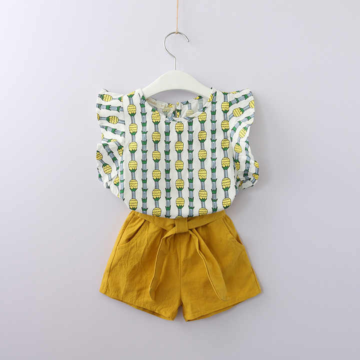 Baby Girls Floral Chiffon Top & Shorts Outfit X1353380 Baby Girls Floral Chiffon Top & Shorts Outfit X1353380