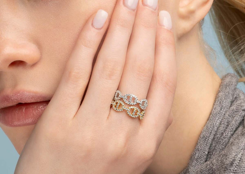 Maille Marine Yellow Gold Ring AM6600 - TUZZUT Qatar Online Shopping