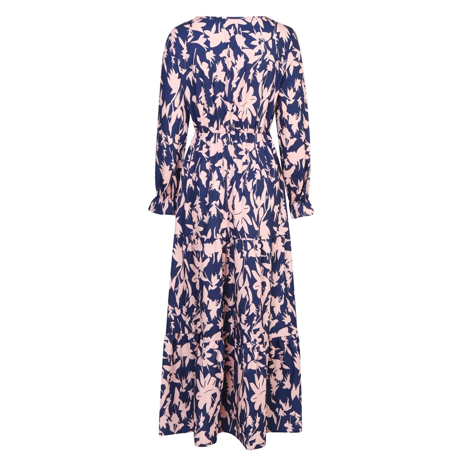 Casual Long Sleeve V Neck Maxi Dress MD6565 Casual Long Sleeve V Neck Maxi Dress MD6565