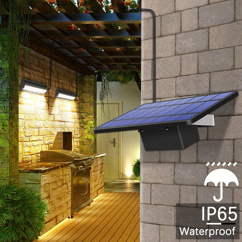 Double Head Solar Pendant Light Outdoor Indoor Waterproof 60 LED Solar Lamp With Pull Switch Lighting For Garden Flood Light S4664450