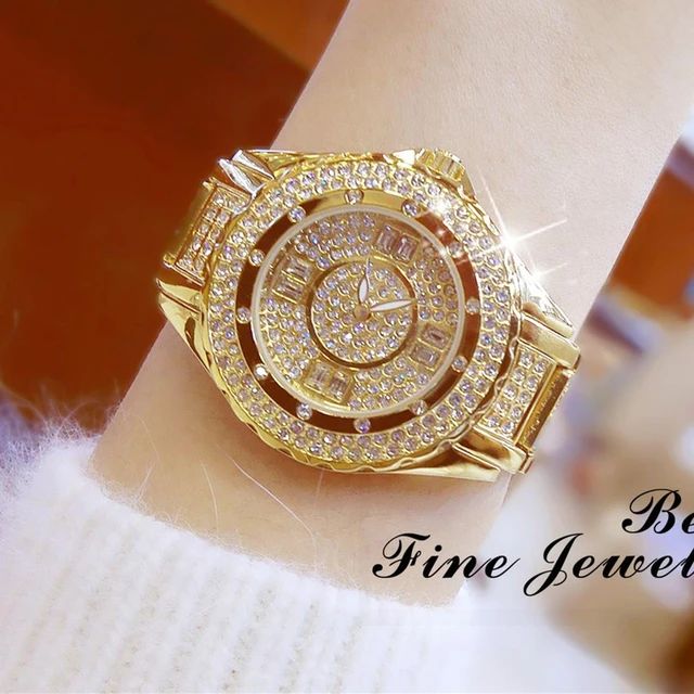 New Designer Women's Geneva Watch Luxury Brand Diamond QUARTZ Gold Gifts S4587749