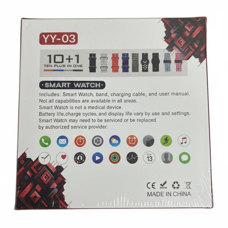 10 In 1 Straps Smart Watch YY-03 - TUZZUT Qatar Online Shopping