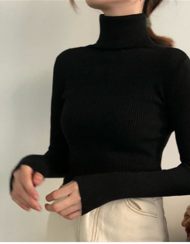 Women's Long Sleeve Solid Color Knit Top - Free Size - 325358