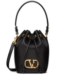 Luxury Mini Signature Black Bucket Bag V235 - TUZZUT Qatar Online Shopping