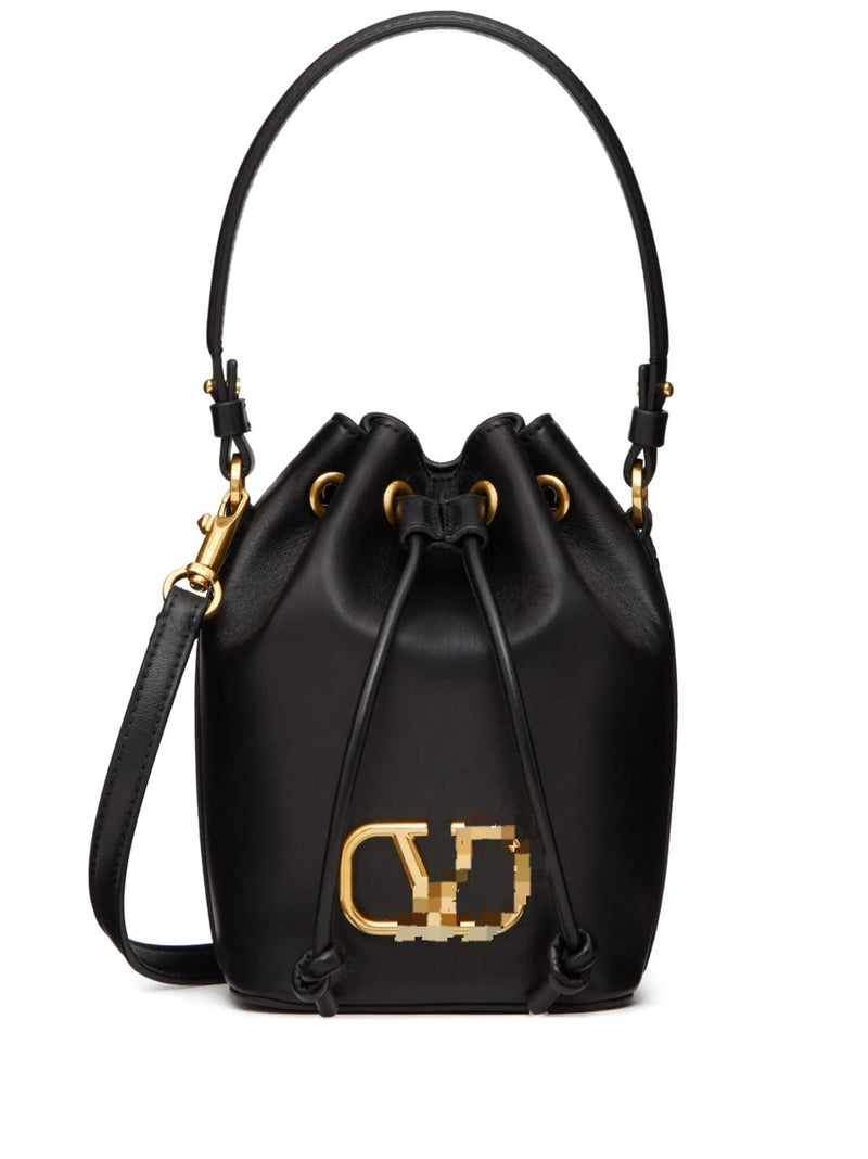 Luxury Mini Signature Black Bucket Bag V235 - TUZZUT Qatar Online Shopping