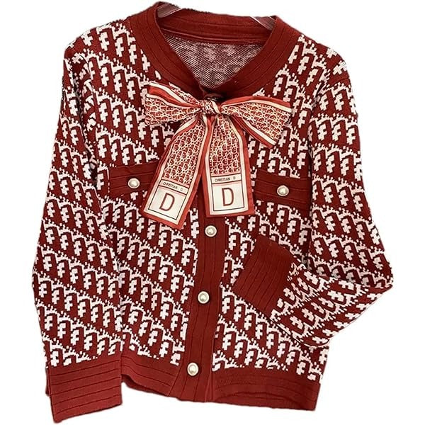 Knitted Vintage Bow Top Sweater 63481 - TUZZUT Qatar Online Shopping