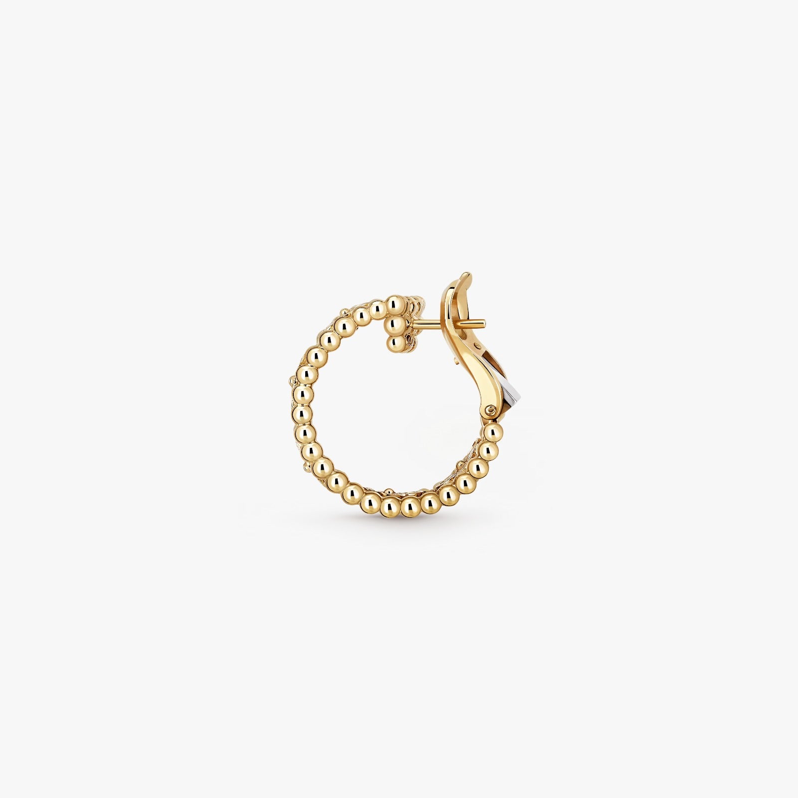 Clovers Hoop Yellow Gold Diamond Earrings VC1200 Clovers Hoop Yellow Gold Diamond Earrings VC1200