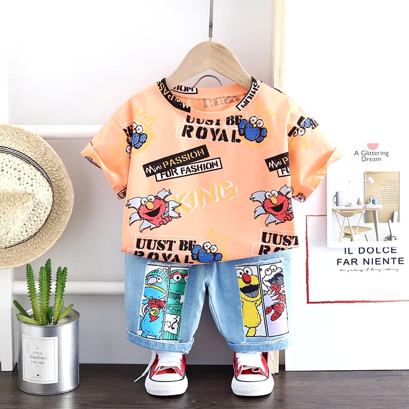 2 Pcs Boys Pants Suits 274703 - ( 12-24 M) 2 Pcs Boys Pants Suits 274703 - ( 12-24 M)