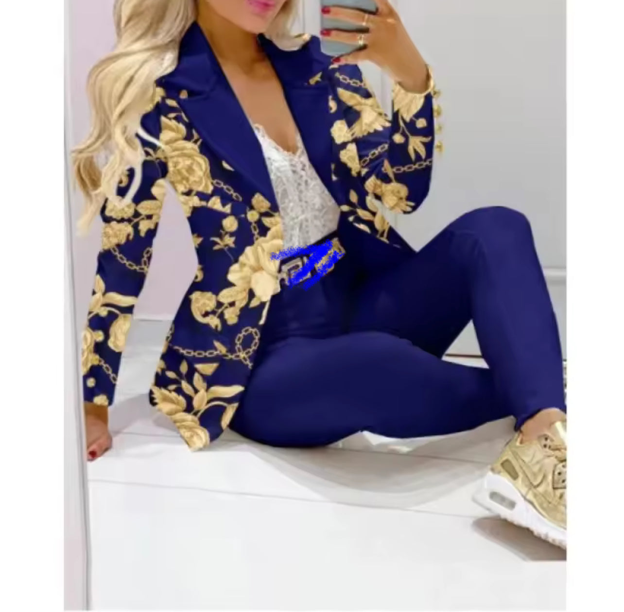 Fashionable Printed Long Sleeve Casual Pants Set S497422 Fashionable Printed Long Sleeve Casual Pants Set S497422