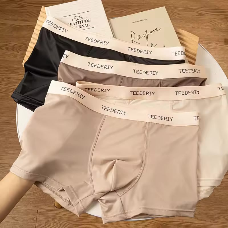 1pc Men's solid color ice silk underwear ML220 - TUZZUT Qatar Online Shopping