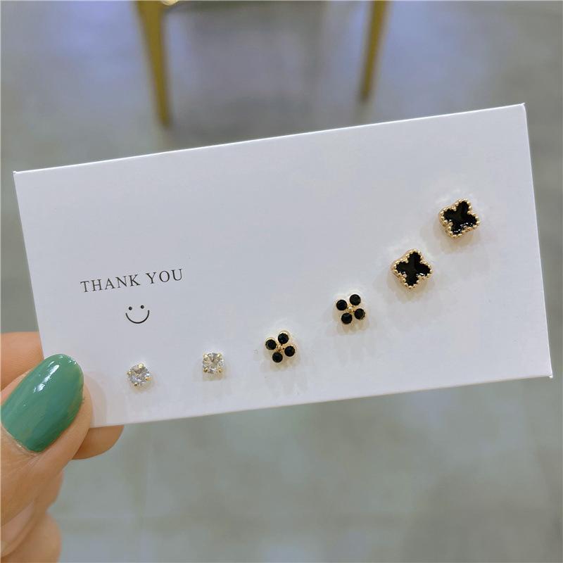 Mini 6pcs Stud Earring Sets For Women Simple -X3404148 - Tuzzut.com Qatar Online Shopping