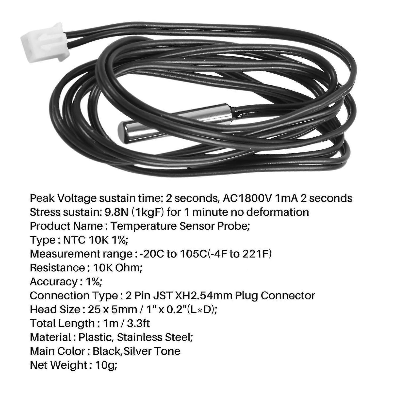 Ntc 10k Ohm Waterproof Digital Thermal Temperature Sensor Probe 4m Ntc 10k Ohm Waterproof Digital Thermal Temperature Sensor Probe 4m
