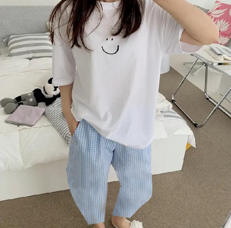 Pajama Skirt Women's Short Sleeved Summer Thin Style Pajamas White Sweet  Home Clothes Drop Shipping