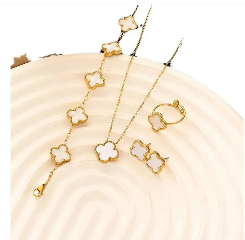 Necklace Bracelet Earrings Set S5131538 - TUZZUT Qatar Online Shopping