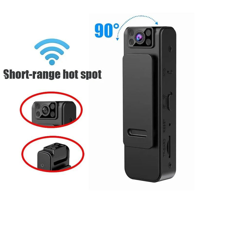 Wearable Body Camera with LAN connectivity for app with Night Vision 1080p HD AVI Video - TUZZUT Qatar Online Shopping