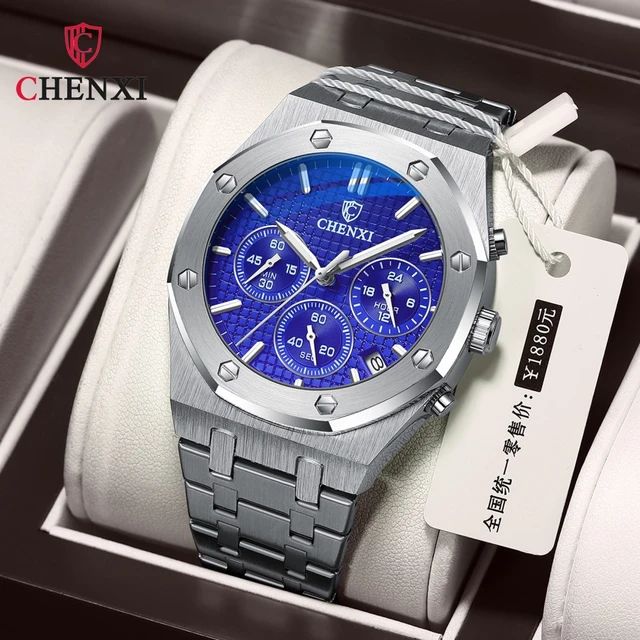 CHENXI 948 Fashion Business Top Luxury Brand Quartz Watch Men Stainless Steel Waterproof Wristwatch Relogio Masculino W31254 - Tuzzut.com Qatar Online Shopping