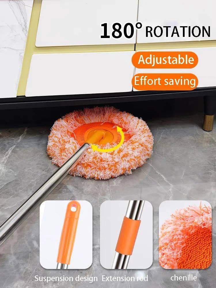 Multi-purpose Rotatable Microfiber Rod Mop Brush Extendable Handle