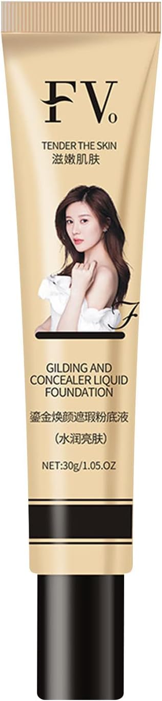 FVO Liquid Foundation Glowing Concealer Cream, Waterproof And Sweatproof, Hydrate and Brighten, Radiant & Healthy Looking Skin, Skin Perfecting (Hydrate and brighten skin) FVO Liquid Foundation Glowing Concealer Cream, Waterproof And Sweatproof, Hydrate and Brighten, Radiant & Healthy Looking Skin, Skin Perfecting (Hydrate and brighten skin)