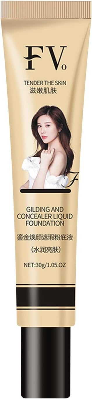 FVO Liquid Foundation Glowing Concealer Cream, Waterproof And Sweatproof, Hydrate and Brighten, Radiant & Healthy Looking Skin, Skin Perfecting (Hydrate and brighten skin) - Tuzzut.com Qatar 