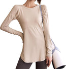 Women's Long Top Sleeve Loose Fitness T-Shirt   B264389 - TUZZUT Qatar Online Shopping