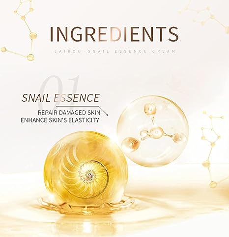 LAIKOU Snail Essence Face Cream Moisturizing Acne Scar Removal Cream Improve Skin Nourishing Collagen Essence Cream for Improve Damaged Skin S2838090 - Tuzzut.com Qatar Online Shopping