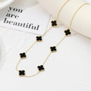 Long Chain Necklace Four Leaf Flower Style Necklaces For Women Fashion Neck Jewelry - X3476022 - TUZZUT Qatar Online Shopping