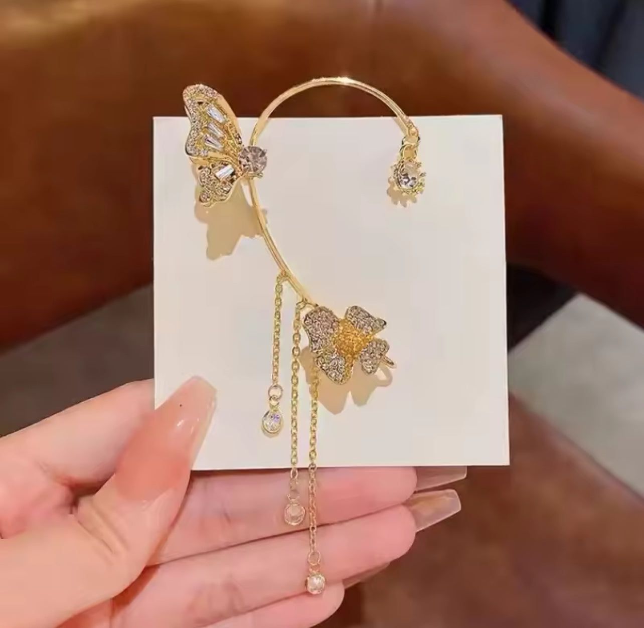 1pc Butterfly Clip Earrings 41789 1pc Butterfly Clip Earrings 41789