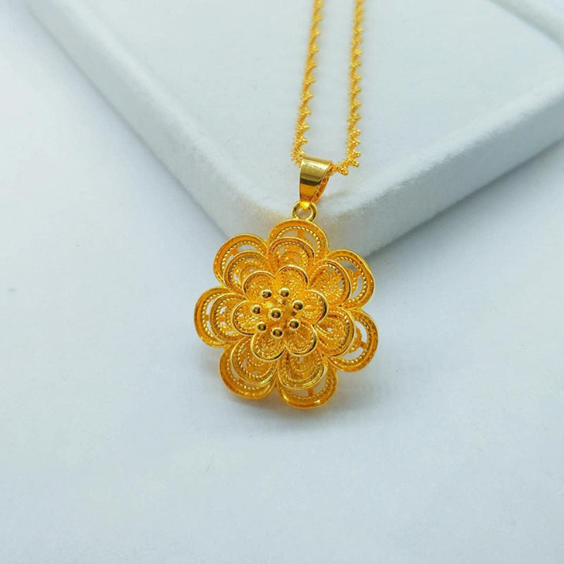 Blossoming Prosperity Energy Pendant Necklace N667 - TUZZUT Qatar Online Shopping