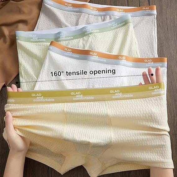 Men's Boxer Briefs,Bubble Cotton Breathable Boxer Brief,4 Pieces - TUZZUT Qatar Online Shopping