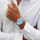 Prestar Aquaman Silver Strap Light Blue Dial Watch AQ40
