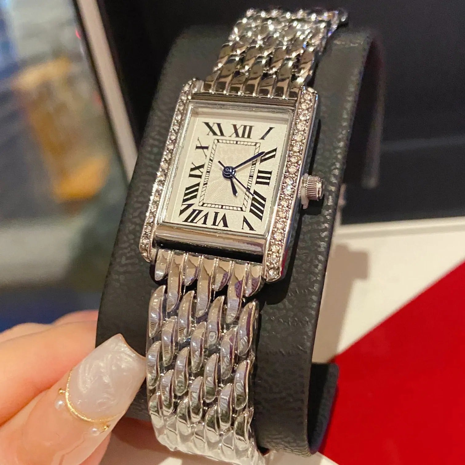Luxury Stainless Steel Diamond Watch CR8900 Luxury Stainless Steel Diamond Watch CR8900