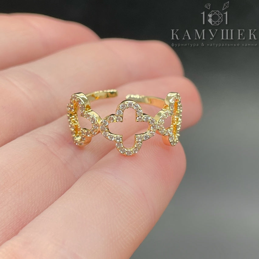 3 Clovers Zircon Ring S4887665 3 Clovers Zircon Ring S4887665