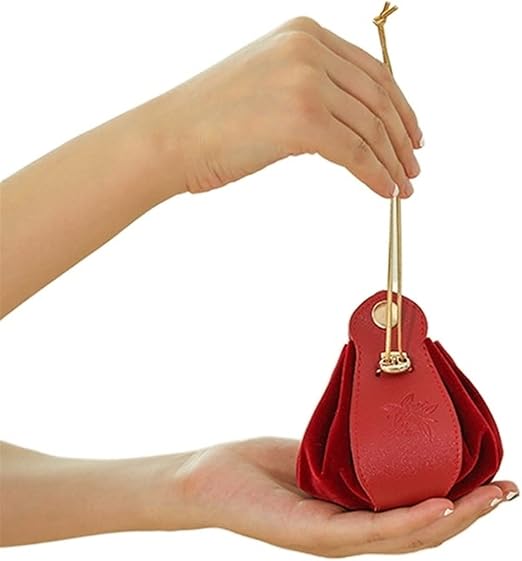 4 Pcs PU Leather and Velvet Gift Bags with Drawstrings - Wedding Candy Pouch bags 4 Pcs PU Leather and Velvet Gift Bags with Drawstrings - Wedding Candy Pouch bags