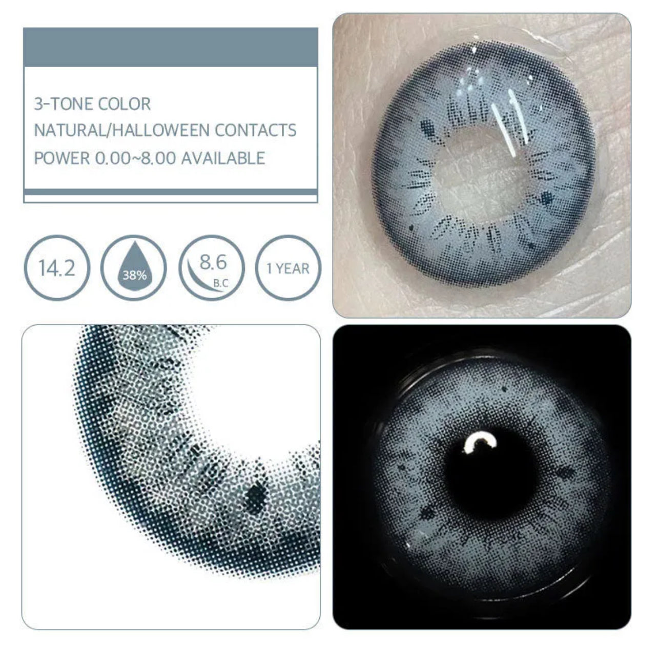 Unibling Iffy Blue Contact Lenses for Eyes (1 Pair) Unibling Iffy Blue Contact Lenses for Eyes (1 Pair)