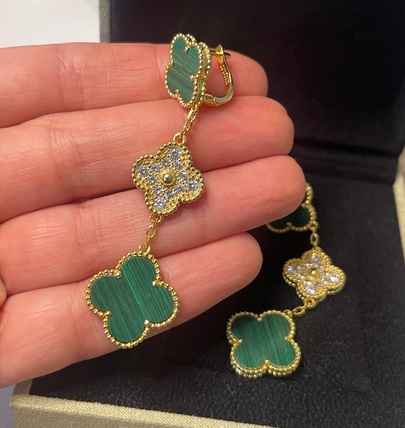 Leaf flower design women's earrings S5087098 - TUZZUT Qatar Online Shopping