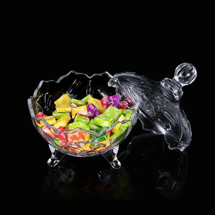 Crystal Cut Candy Bowl with Lid TG001-1