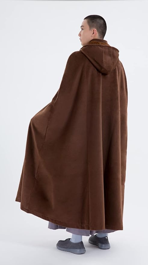 Meditation Hooded Cloak ed Monk Outfit Robe, Shaolin Cotton Long Gown Unisex 179471 Meditation Hooded Cloak ed Monk Outfit Robe, Shaolin Cotton Long Gown Unisex 179471