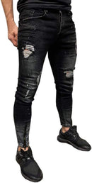 Mens Slim Fit Skinny Jeans Denim Pants S346672 - TUZZUT Qatar Online Shopping