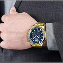 Megir Mens Gold Stainless Steel Quartz Watch S2545960 - TUZZUT Qatar Online Shopping