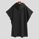 Hooded Solid Loose Punk Windproof Cloak Coat 179525 - TUZZUT Qatar Online Shopping