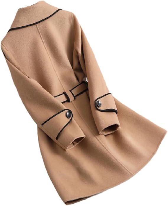 Winter Solid Color Loose Casual Woolen Coat 54084 Winter Solid Color Loose Casual Woolen Coat 54084